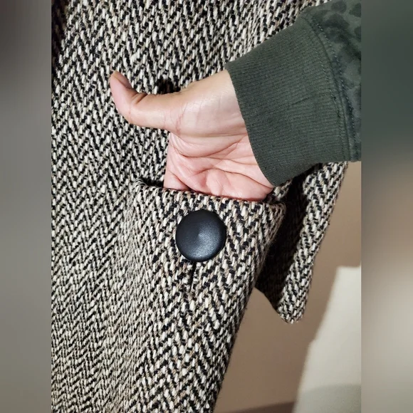 Vintage Abercrombie And Fitch Tweed Coat Xl 80s - Picture 5 of 10